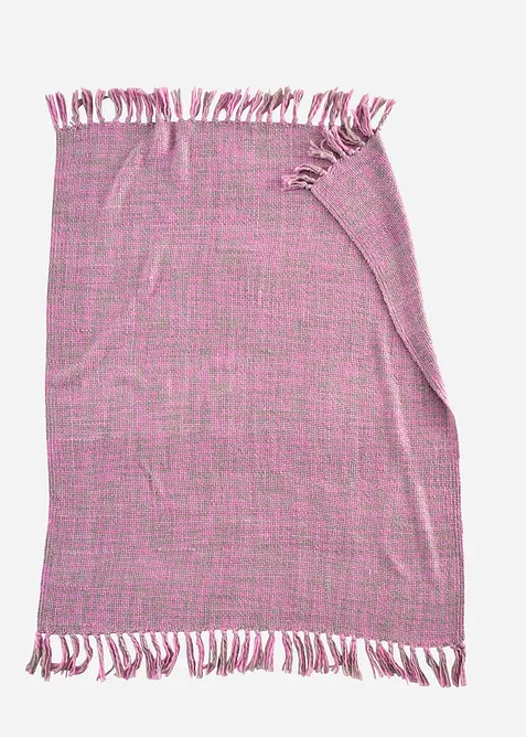 Hochwaardige knuffeldeken met franjes, bonprix