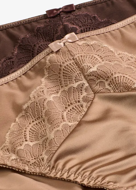 Slip met glanzend effect (set van 2), bonprix