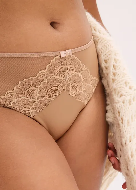 Slip met glanzend effect (set van 2), bonprix