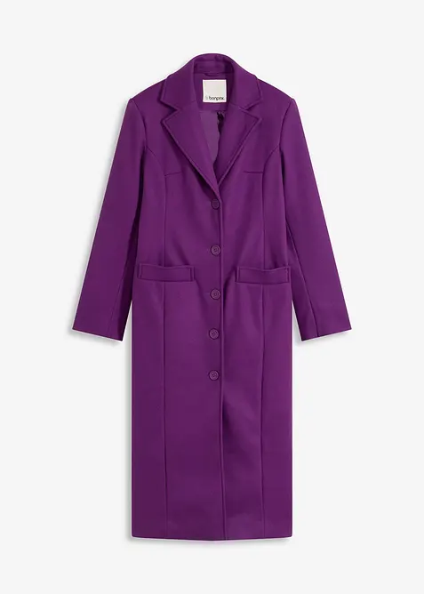 Lange jas in wollen look, bonprix