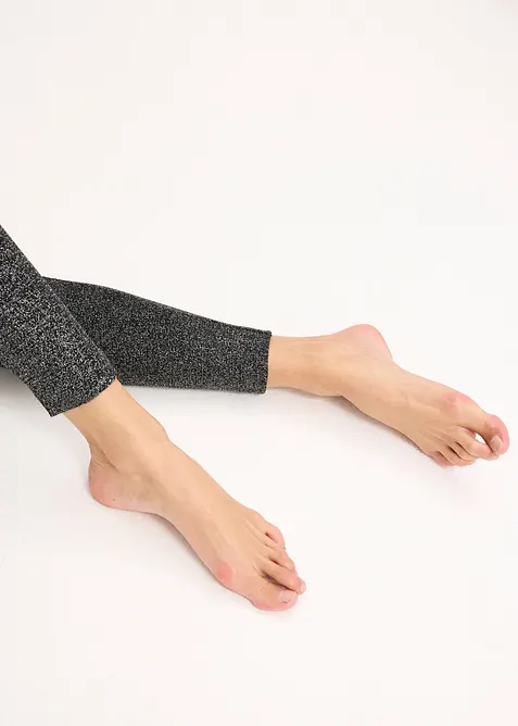 Thermo legging van glittergaren, bonprix