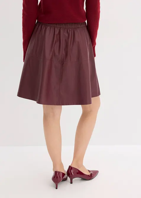 Korte imitatieleren rok, bonprix