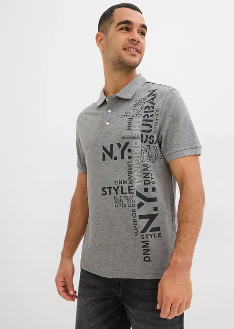 Piqué poloshirt van puur katoen, slim fit, korte mouw, bonprix