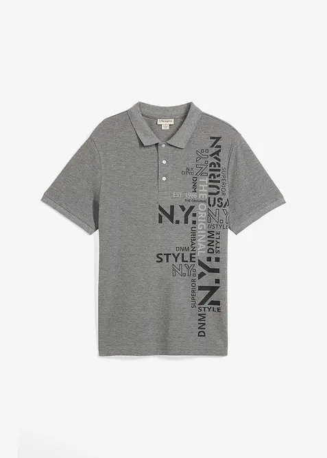 Piqué poloshirt van puur katoen, slim fit, korte mouw, bonprix