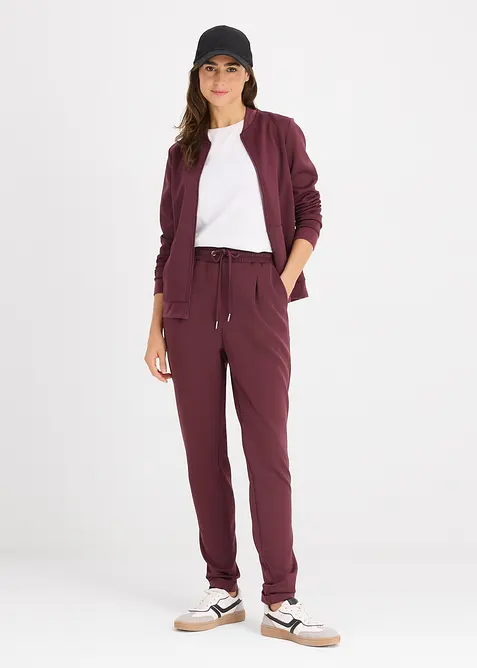 Chino broek van scuba, bonprix