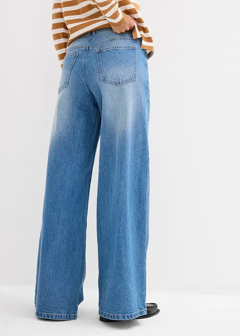Wide leg jeans, mid waist, bonprix