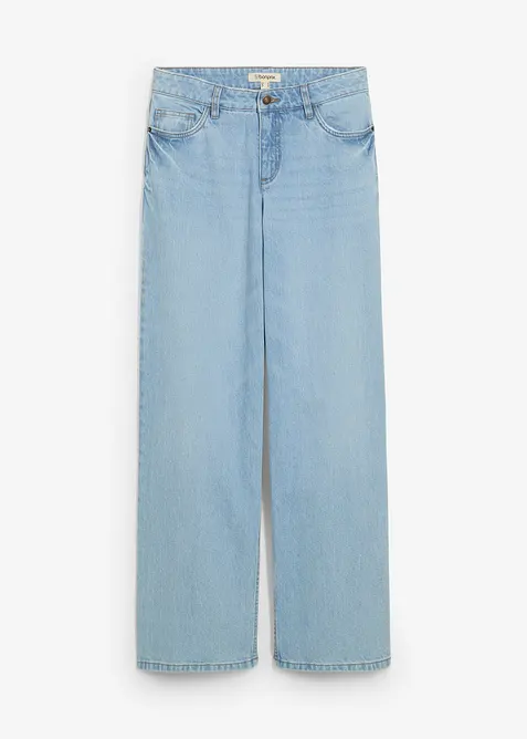 Wide leg jeans  mid waist, bonprix