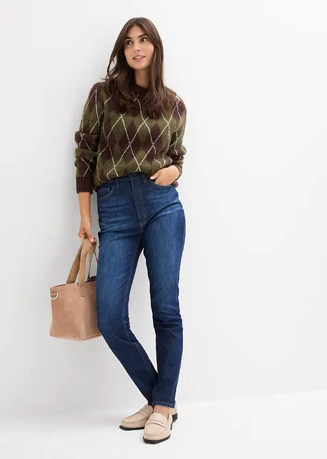 Skinny jeans high waist, cropped, bonprix