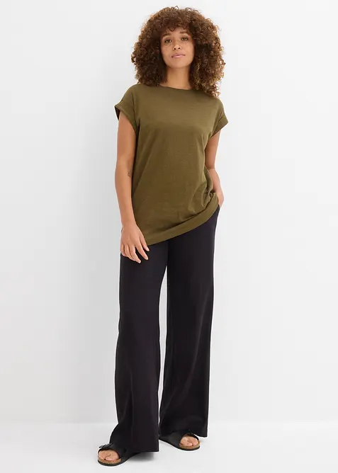 Longshirt van biologisch katoen (set van 2), bonprix