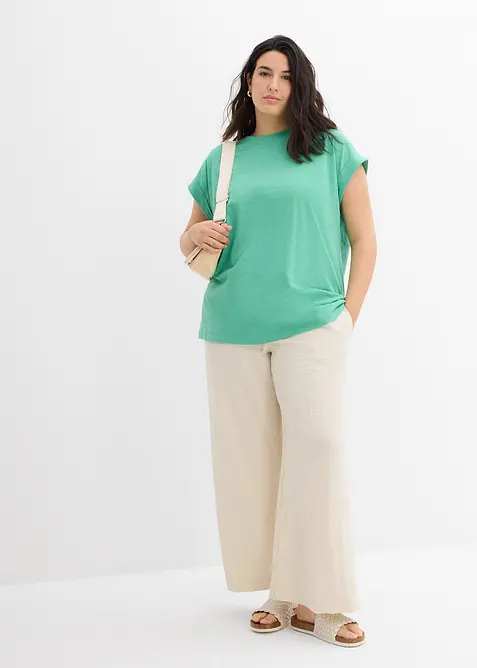 Longshirt van biologisch katoen (set van 2), bonprix