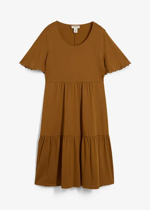 Knielange strokenjurk van katoen, bonprix