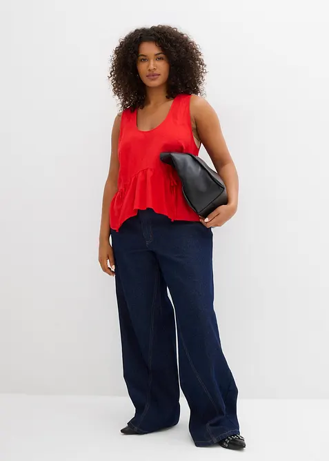 Blouse in een luchtige linnenmix, bonprix