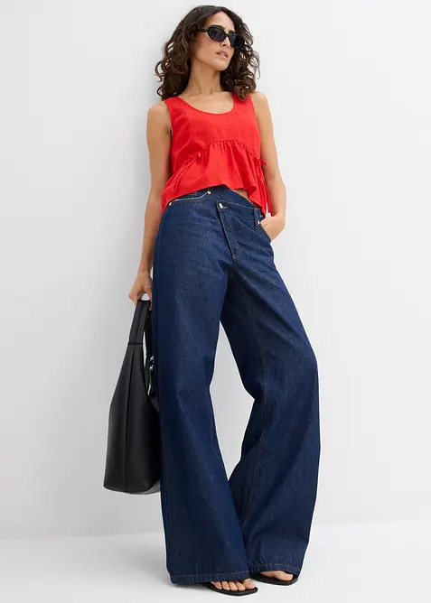 Blouse in een luchtige linnenmix, bonprix