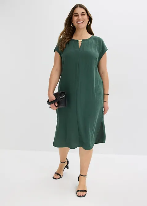 Jurk van getructureerd materiaal, bonprix