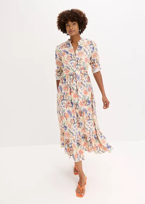 Maxi jurk met een bloemenprint, bonprix