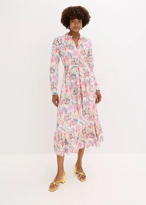 Maxi jurk met een bloemenprint, bonprix