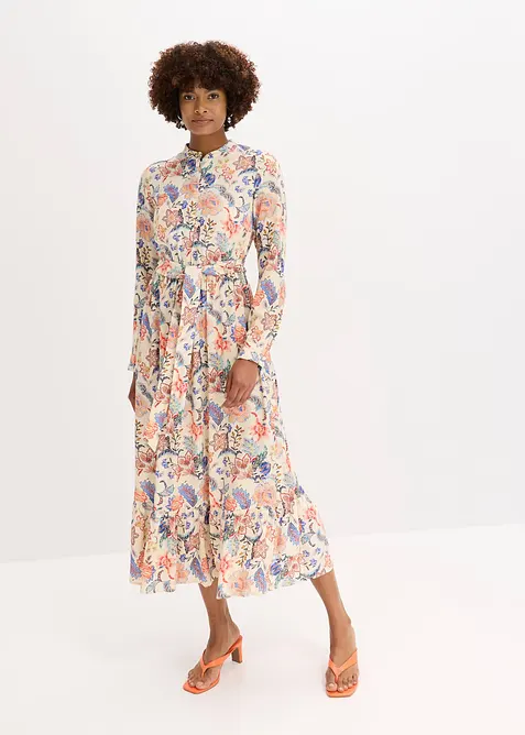 Maxi jurk met een bloemenprint, bonprix