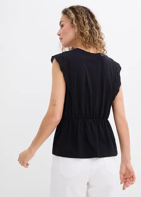 Shirt met broderie anglaise, bonprix