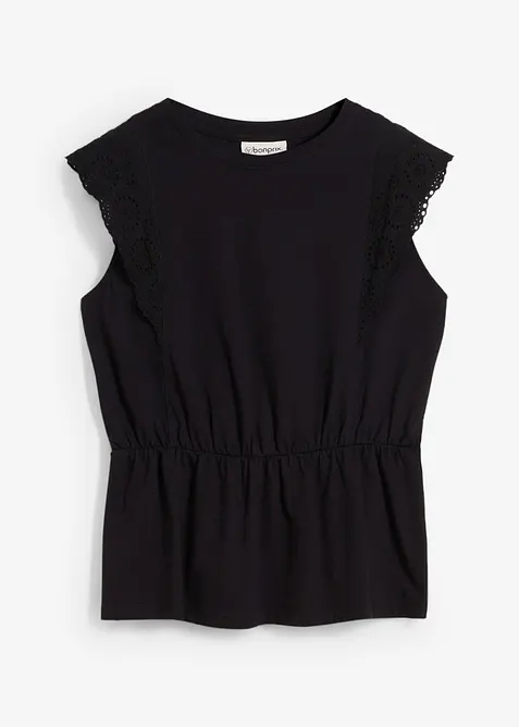 Shirt met broderie anglaise, bonprix