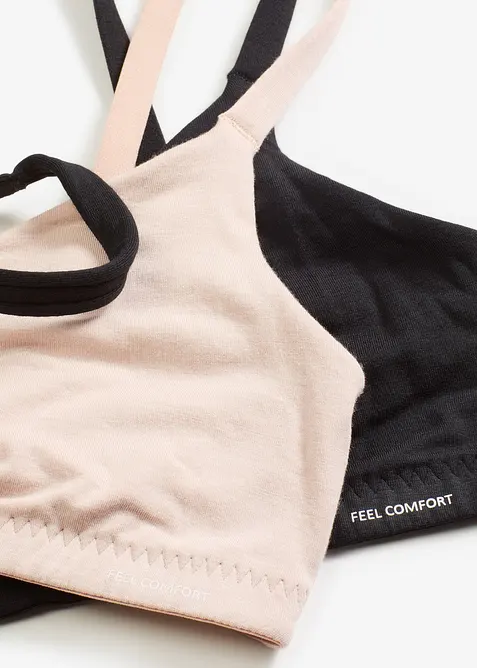 Feel Comfort bralette van zacht modal (set van 2), bonprix