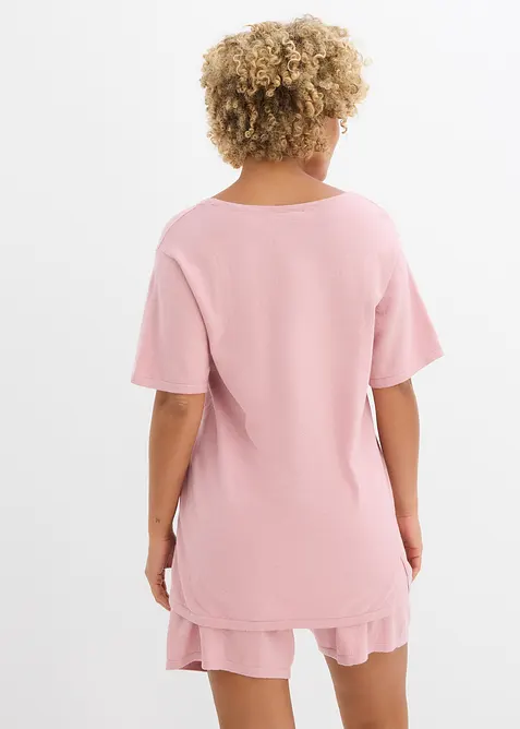 Gebreid shirt met linnen, bonprix