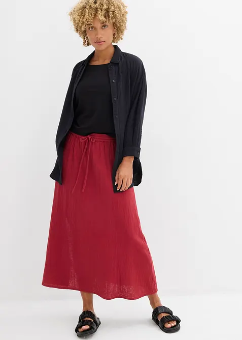 Maxi rok van mousseline, bonprix