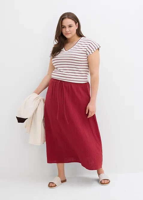 Maxi rok van mousseline, bonprix