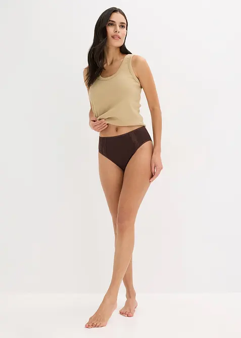 Maxislip (set van 4) met biologisch katoen, bonprix