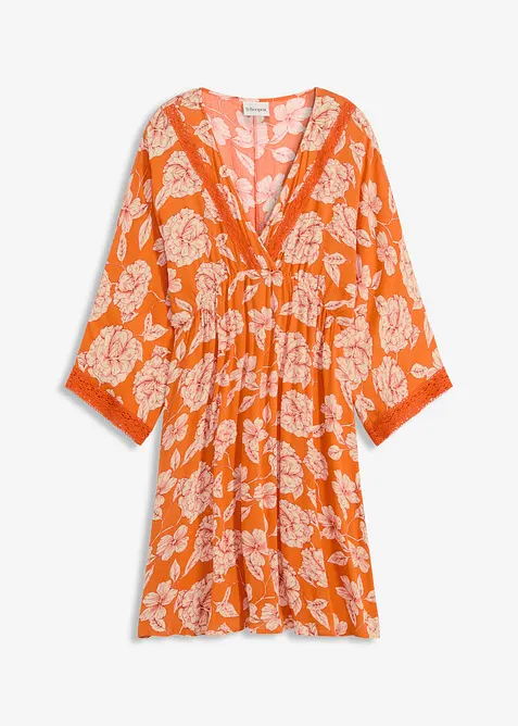 Tuniekjurk met kant van gestructureerde viscose, bonprix