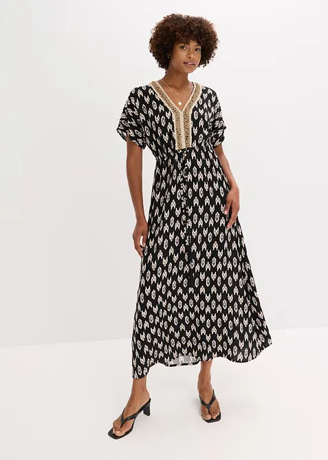 Maxi jurk van soepele viscose, bonprix