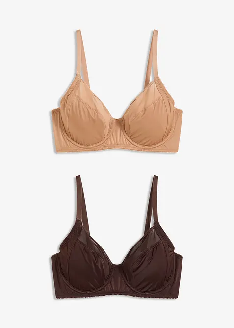 Bh met beugel met glanzend effect (set van 2), bonprix