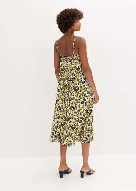 Jurk met spaghettibandjes in een zachte viscosemix, bonprix