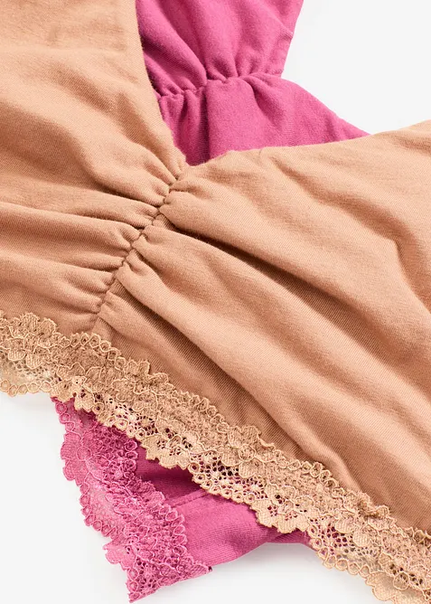 Bralette met katoen en kant (set van 2), bonprix