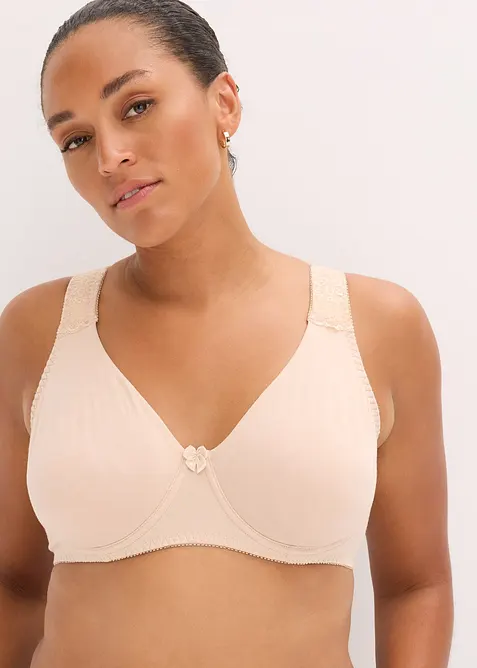 T-shirt bh met beugels en katoen (set van 2), bonprix