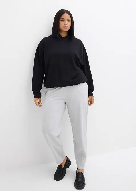 Hoodie van licht glanzende viscosemix, bonprix