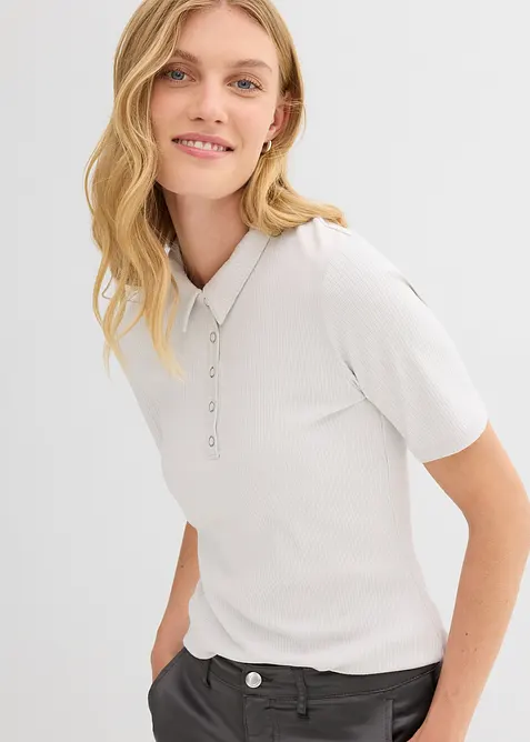 Poloshirt in een viscosemix, bonprix