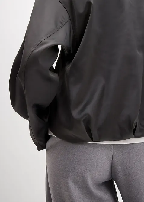 Bomber van glanzende viscosemix, bonprix