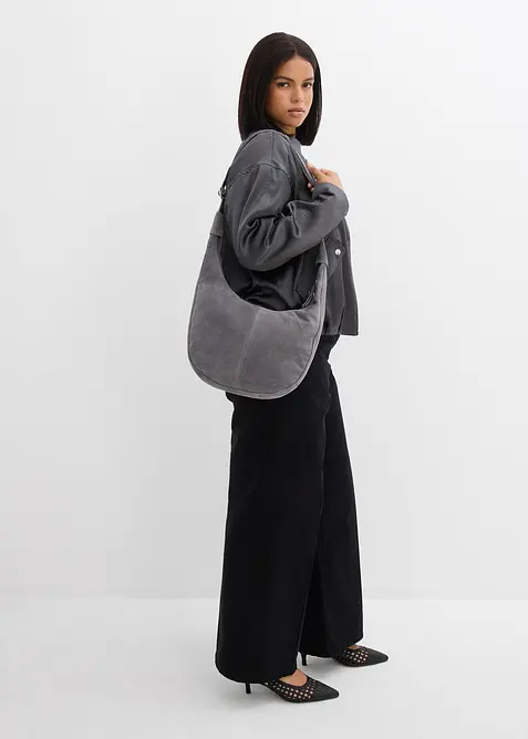 Bomber van glanzende viscosemix, bonprix