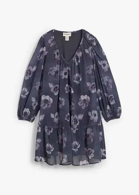 Korte chiffon jurk, bonprix