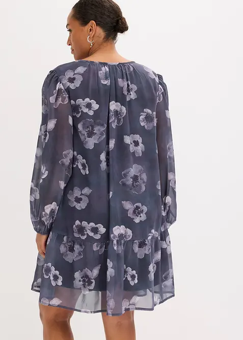 Korte chiffon jurk, bonprix