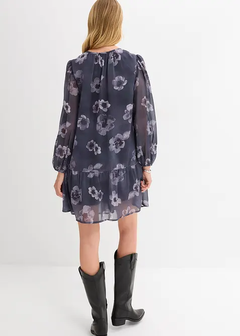 Korte chiffon jurk, bonprix