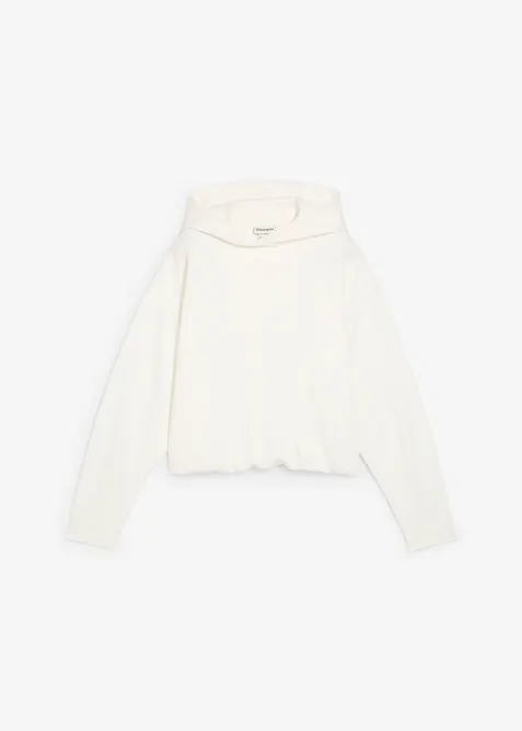 Hoodie van licht glanzende viscosemix, bonprix