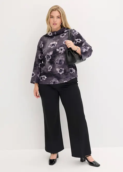 Blouse van gestructureerde crêpe, bonprix