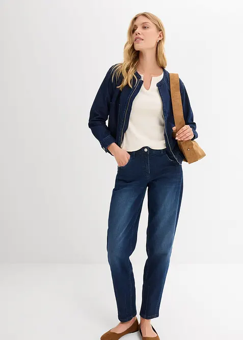 Barrel jeans mid waist, bonprix