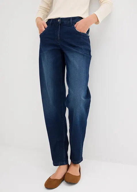 Barrel jeans mid waist, bonprix