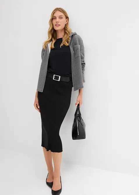 Sweatvest met capuchon en gerecycled polyester, bonprix