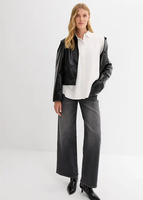 Overhemdblouse van zachte viscose, bonprix