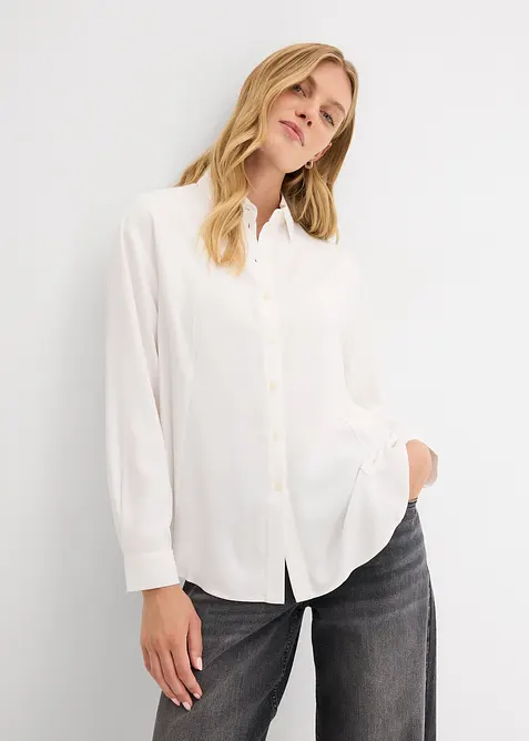 Overhemdblouse van zachte viscose, bonprix