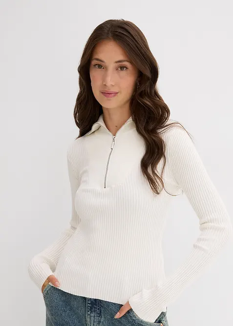 Geribd shirt in een zachte viscosemix, bonprix