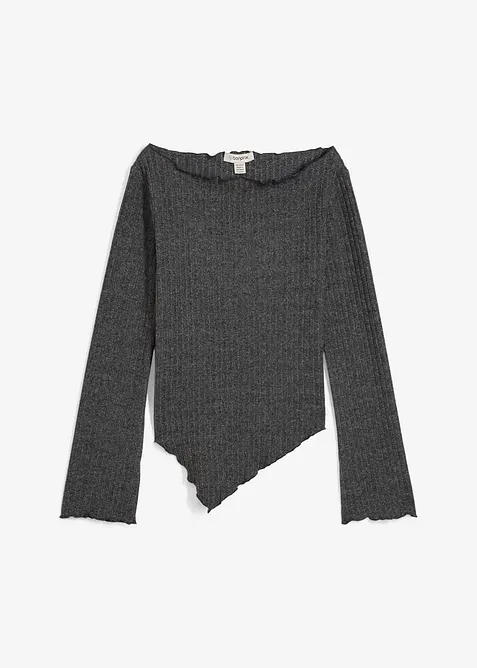 Geribd shirt in een zachte viscosemix, bonprix